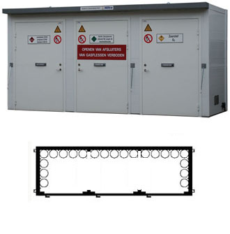 Hiltra F60 gasflesdepot model GD-MS 75 (CBF60)