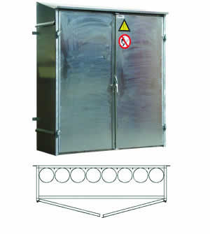 Gas bottle facade cabinet model GK 8