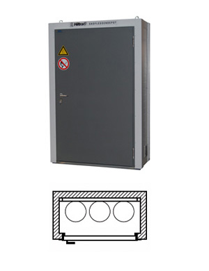 Hiltra F60 gas bottle facade cabinet model GK-MS 3