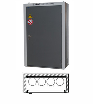 Hiltra F60 gas bottle facade cabinet model GK-MS 4