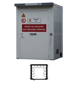 Hiltra F60 gasflesdepot model GD-MS 25 (CBF60)