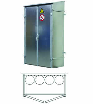 Gas bottle facade cabinet model GK 4