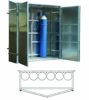 Gas bottle facade cabinet model GK 6